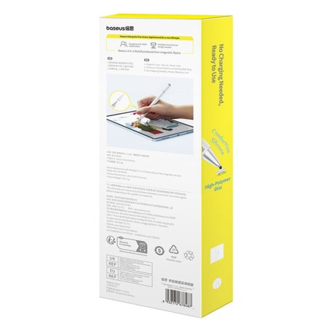 3w1 Rysik pasywny stylus Smooth Writing III - wersja niemagnetyczna - biały