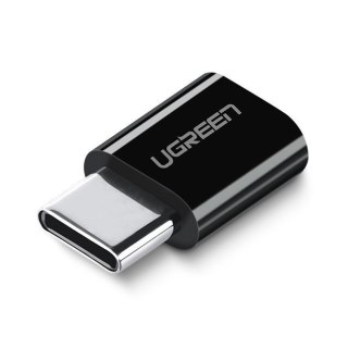 Adapter przejściówka z micro USB na USB-C - czarny