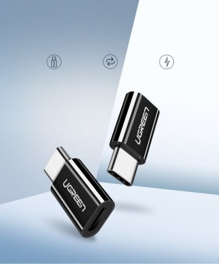 Adapter przejściówka z micro USB na USB-C - czarny