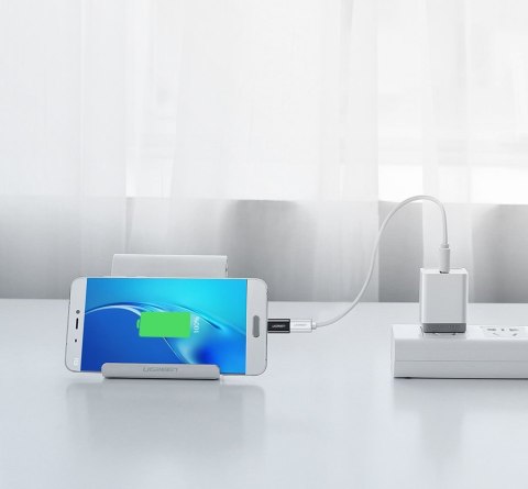 Adapter przejściówka z micro USB na USB-C - czarny