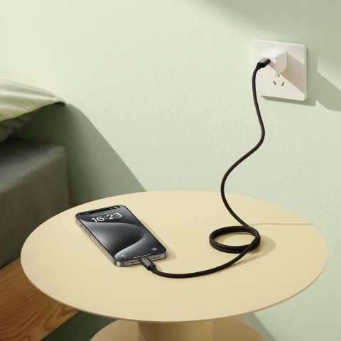 Kabel przewód Tungsten Gold z organizerem magnetycznym USB-C 100W 1m - czarny