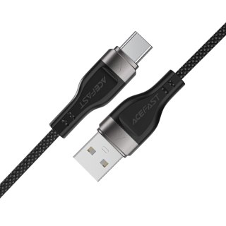 Kabel przewód USB-A - USB-C 3A z magnetycznym organizerem 1.2m - czarny
