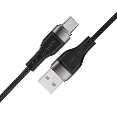 Kabel przewód USB-A - USB-C 3A z magnetycznym organizerem 1.2m - czarny