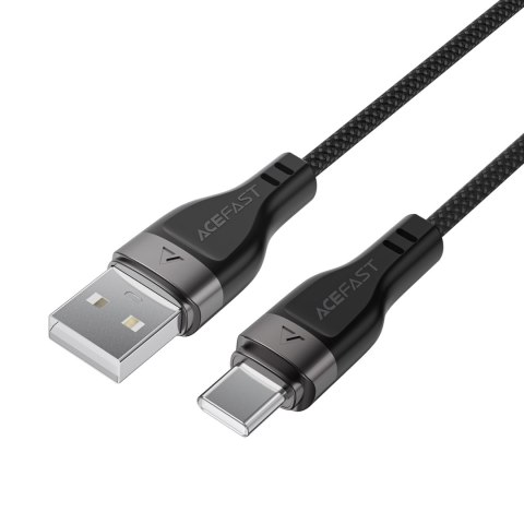 Kabel przewód USB-A - USB-C 3A z magnetycznym organizerem 1.2m - czarny