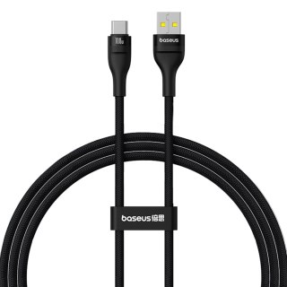 Kabel przewód wytrzymały Flash 2 USB-A - USB-C 100W 1m - czarny