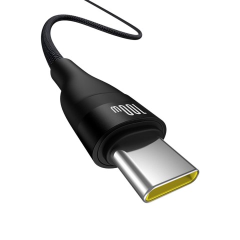 Kabel przewód wytrzymały Flash 2 USB-A - USB-C 100W 1m - czarny