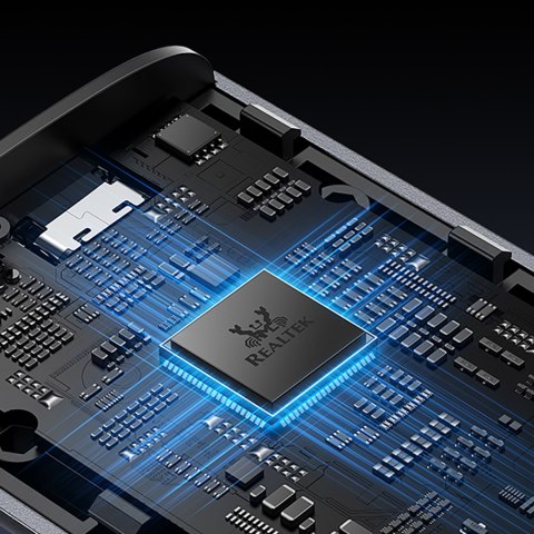 Kieszeń na dysk SSD do 8 TB FlyJoy M.2 NVMe 10 Gb/s UASP TRIM - szara