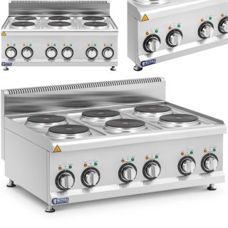 Kuchnia elektryczna nastawna 6 pól grzewczych śr. 19 cm 12 kW 400 V