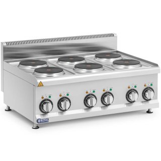 Kuchnia elektryczna nastawna 6 pól grzewczych śr. 19 cm 12 kW 400 V