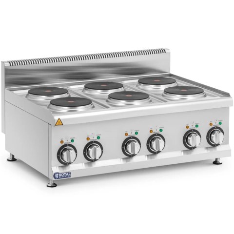 Kuchnia elektryczna nastawna 6 pól grzewczych śr. 19 cm 12 kW 400 V