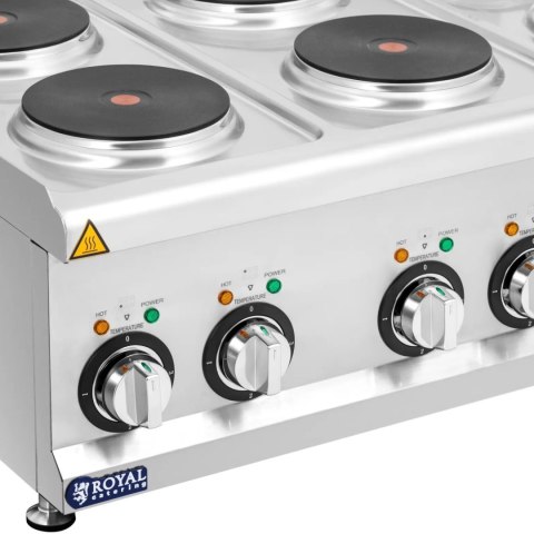 Kuchnia elektryczna nastawna 6 pól grzewczych śr. 19 cm 12 kW 400 V