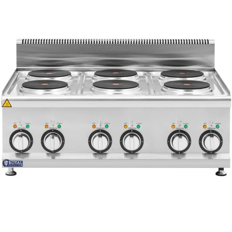 Kuchnia elektryczna nastawna 6 pól grzewczych śr. 19 cm 12 kW 400 V