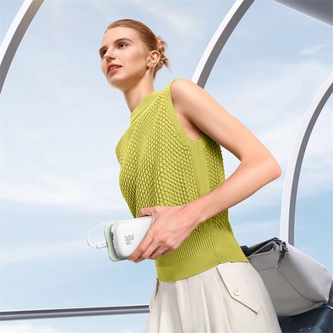 Powerbank QPow 2 20000mAh 30W z 2 wbudowanymi kablami USB-C - biały