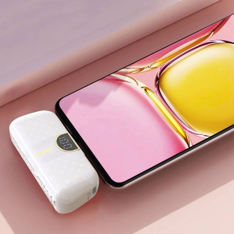 Powerbank mini 5000mAh mini 2x USB-C - biały