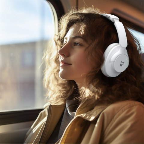 Słuchawki bezprzewodowe Sounfii Q20 ANC nauszne Bluetooth 5.3 - białe