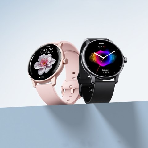 Smartwatch Classis Series JR-FC1 z funkcją odbierania połączeń IP68 - różowy