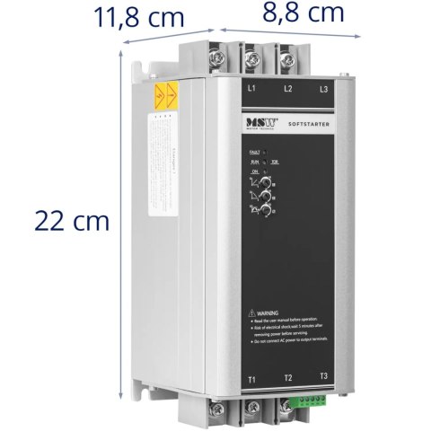 Soft starter do łagodnego rozruchu silników 45 A 22 kW 400 V