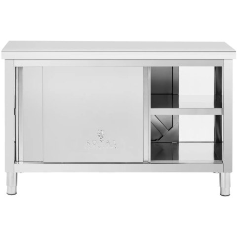 Stół blat roboczy centralny z szafką przelotową STAL 140 x 60 cm