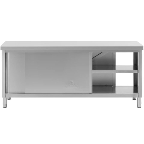 Stół blat roboczy centralny z szafką przelotową STAL 200 x 60 cm