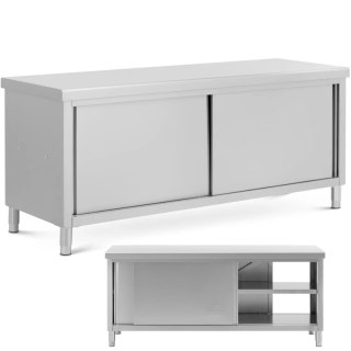 Stół blat roboczy centralny z szafką przelotową STAL 200 x 70 cm