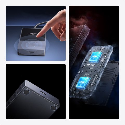 Transmiter HDMI bezprzewodowy nadajnik i odbiornik do 30m - czarno-srebrny