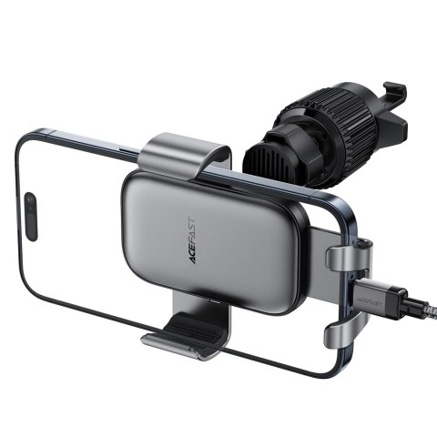 Uchwyt samochodowy na telefon grawitacyjny na kratkę nawiewu - czarny