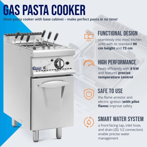 Warnik do makaronu makaroniarka na gaz propan butan / LPG / ziemny 2 x 4 kW