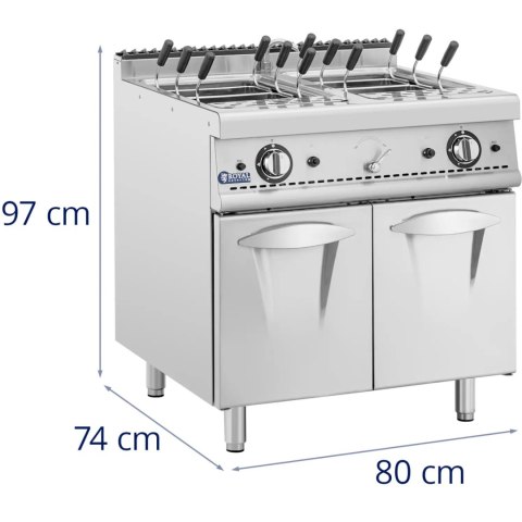 Warnik do makaronu makaroniarka na gaz propan butan / LPG / ziemny 4 x 4 kW