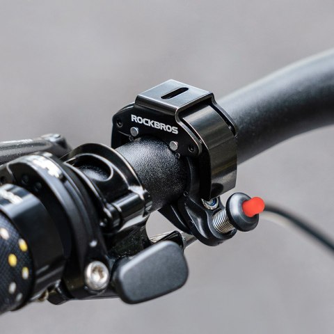 Dzwonek rowerowy w kształcie litery C - czarny