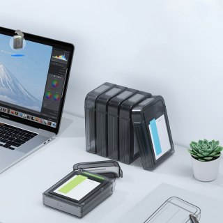 Etui ochronne PPH-35 pudełko na dysk 3.5'' - półprzezroczyste. szare