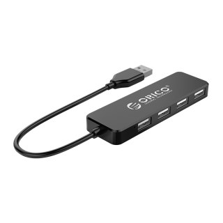Hub FL01 stacja dokująca rozdzielacz USB-A na 4x USB-A - czarny