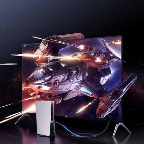 Kabel przewód HDMI 2.1 8K certyfikowany 5 m - szary