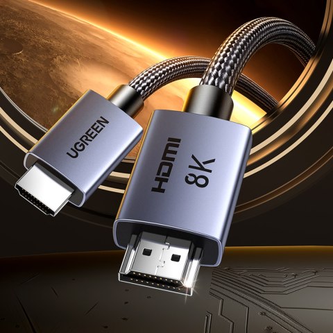 Kabel przewód HDMI 2.1 8K certyfikowany 5 m - szary