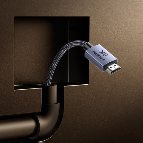 Kabel przewód HDMI 2.1 8K certyfikowany 5 m - szary