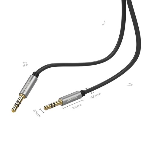 Kabel przewód audio AUX mini jack 3.5mm 3m - czarny