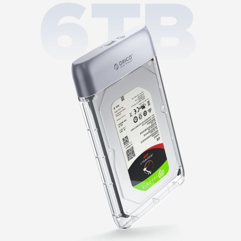 Kieszeń obudowa na dysk TX25C3 2.5'' HDD / SSD USB-C 5Gb/s - przezroczysta