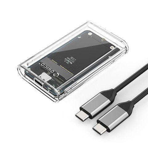 Kieszeń obudowa na dysk TC10-MS MSATA USB-C 5Gb/s - przezroczysta