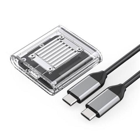 Kieszeń obudowa na dysk TC20-M2-10G M.2 NVME USB-C - przezroczysta