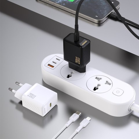 Ładowarka sieciowa PD20W GaN USB-C - biała