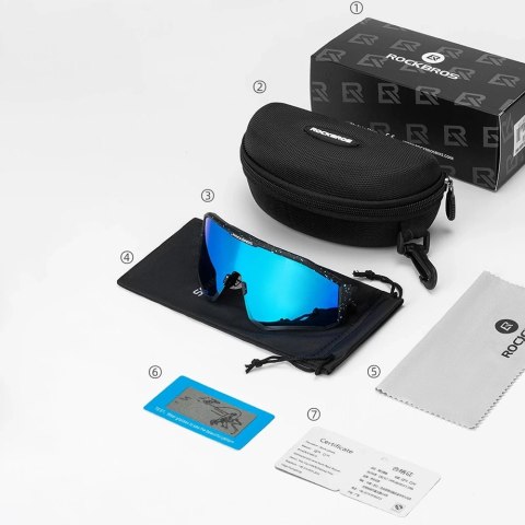 Okulary rowerowe z polaryzacją i foltrem UV 400 - fioletowe