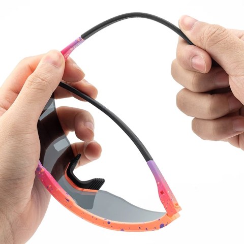 Okulary rowerowe z polaryzacją i foltrem UV 400 - fioletowe