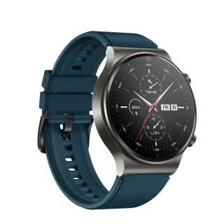Pasek silikonowy do zegarka Huawei Watch GT 2/3/4/2 Pro/3 Pro/4 Pro/GT 2e 46mm - ciemnozielony