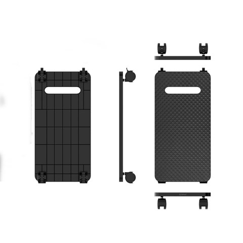 Podstawka CPB1 półka na komputer z kółkami - czarna