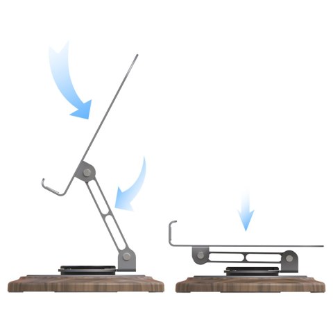 Podstawka stojak do telefonu 360 stopni metalowy - szary