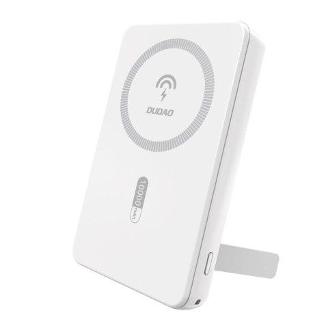 Powerbank K14S+ 10000mAh z podstawką 20W USB-A / USB-C / MagSafe - biały