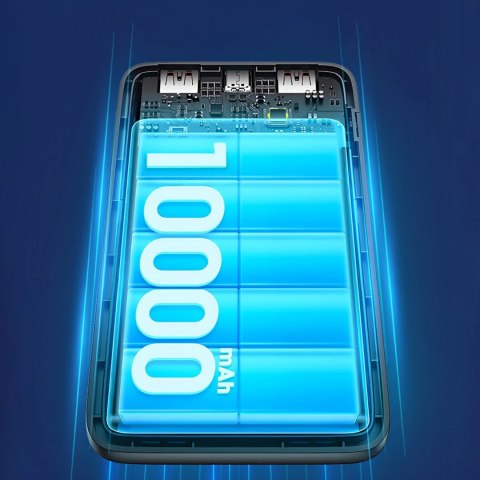 Powerbank K18-1W 10000mAh USB-A / USB-C / Micro USB - czarny