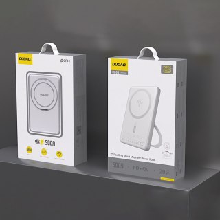 Powerbank z MagSafe i podstawką 20W PD 5000mAh - srebrny