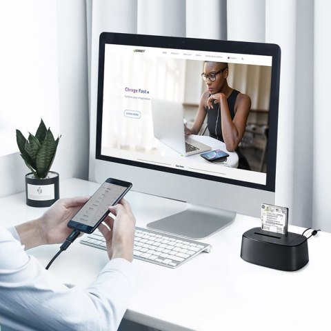 Stacja dokująca do dysków SATA 2.5'' 3.5'' SSD HHD z USB 3.0 zasilacz EU - czarna