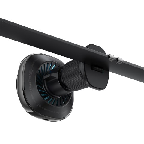 Uchwyt magnetyczny do telefonu z ładowarką bezprzewodową na kratkę nawiewu - czarny