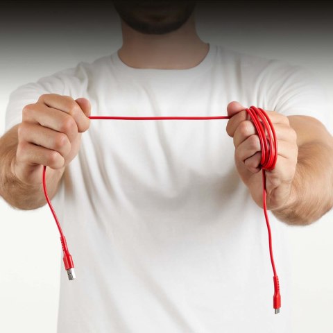 Kabel przewód USB-A - USB-C 1.5m - czerwony